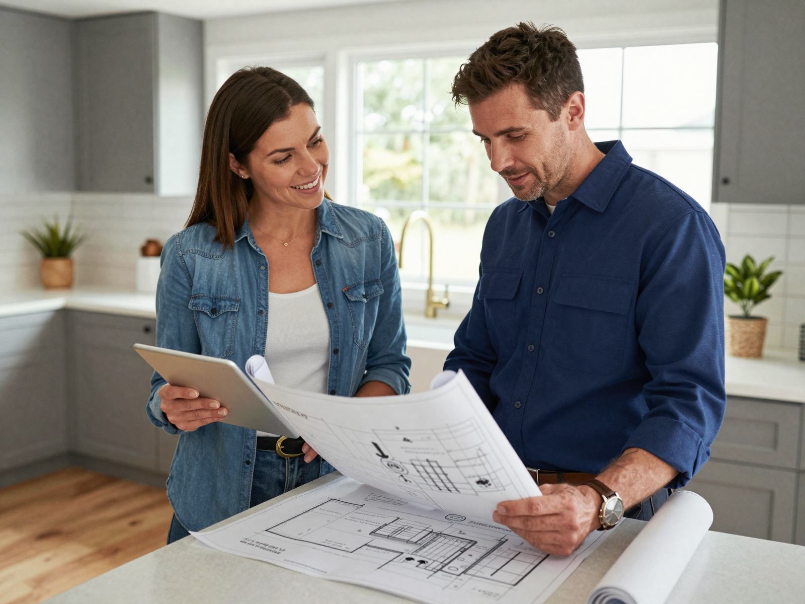 Electrician consulting with homeowner